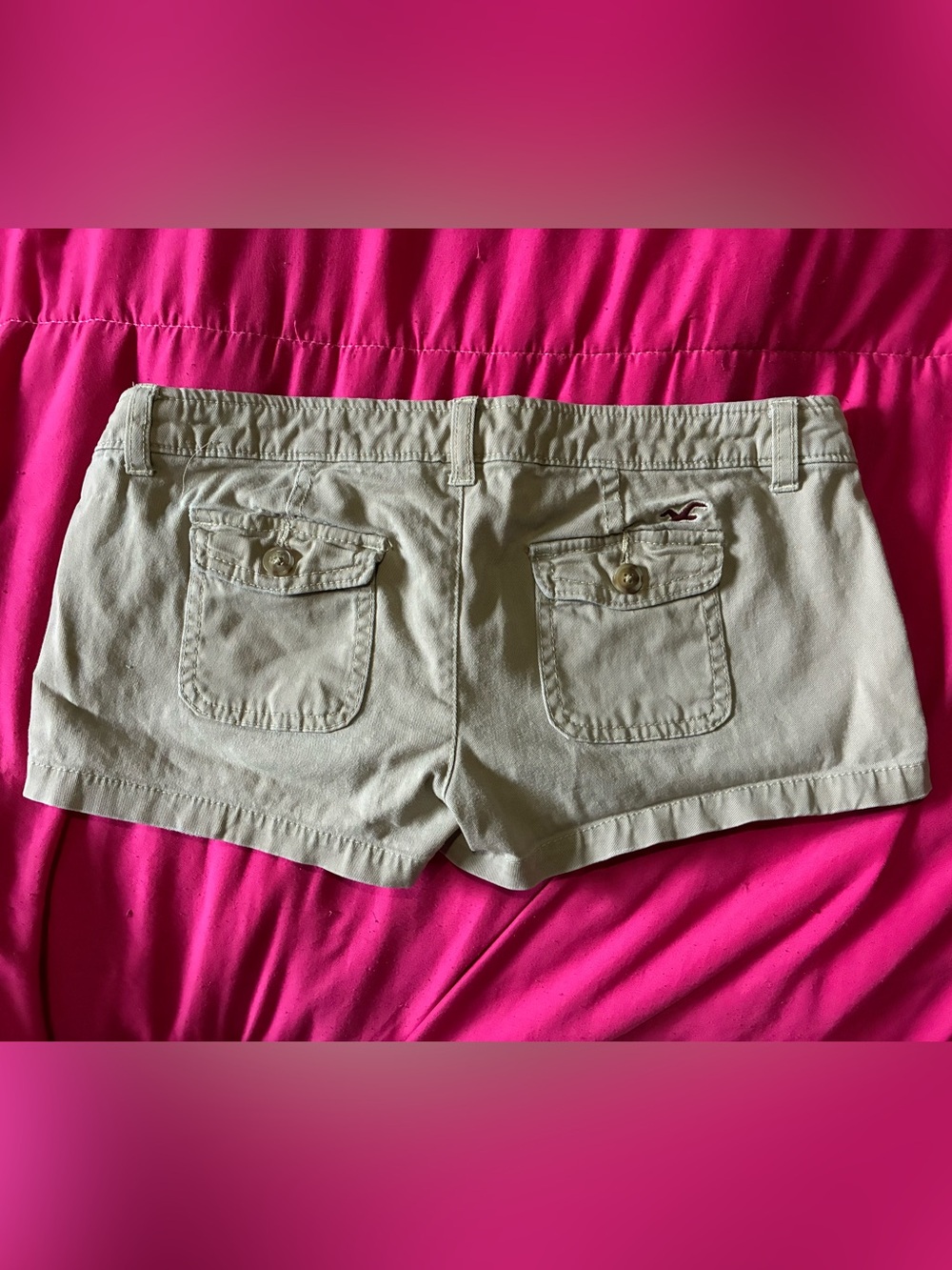 y2k Hollister Tan low rise Shortie Shorts size 0
